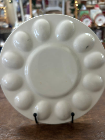 Black & Brown  Vintage Rooster Deviled Egg, 9 1/2"