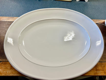 Linens N Things White Oval Platter, 20 1/2"
