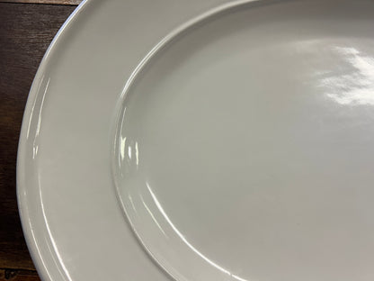 Linens N Things White Oval Platter, 20 1/2"