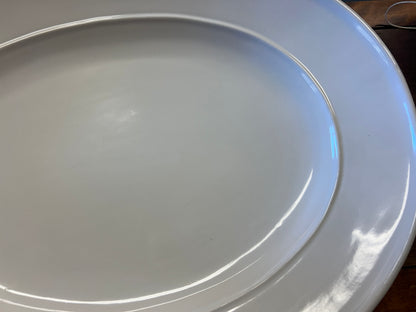 Linens N Things White Oval Platter, 20 1/2"