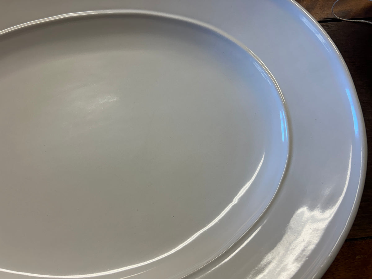 Linens N Things White Oval Platter, 20 1/2"