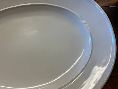 Linens N Things White Oval Platter, 20 1/2"
