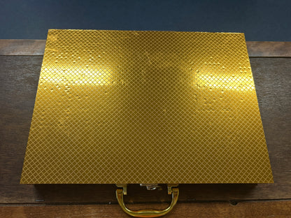 24 pc Gold Silverware in Case, 13 1/2"