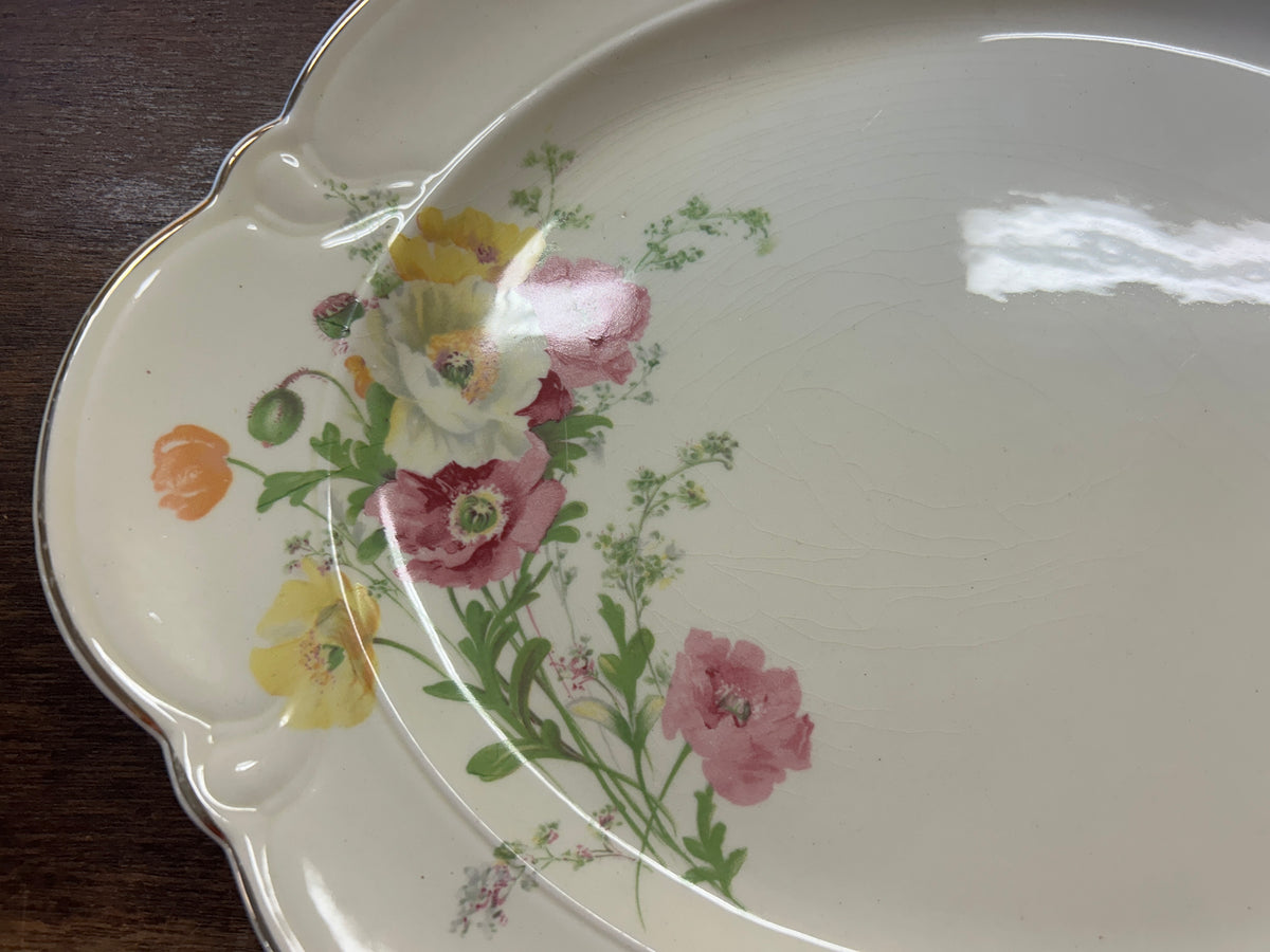 Multicolor Taylor, Smith & Taylor Vintage Floral Platter, 15 1/2"