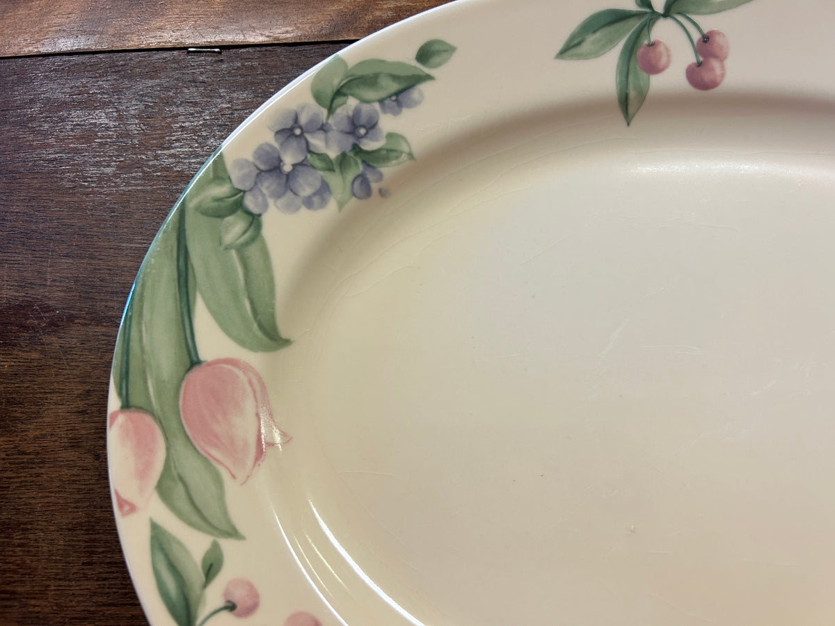 Multicolor Pfaltzgraff Garden Party Oval Platter, 14 1/2"