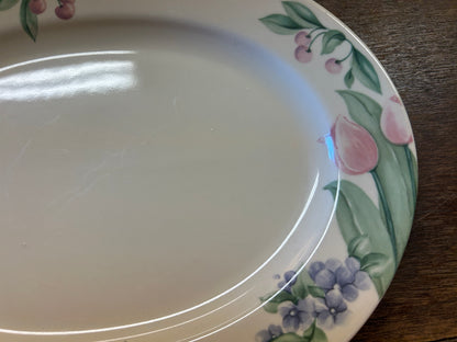 Multicolor Pfaltzgraff Garden Party Oval Platter, 14 1/2"