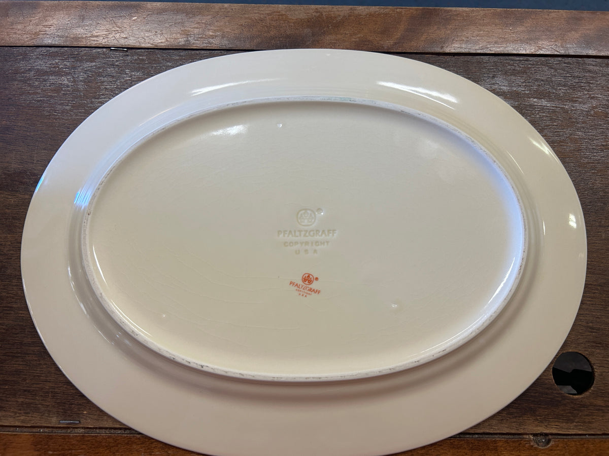 Multicolor Pfaltzgraff Garden Party Oval Platter, 14 1/2"