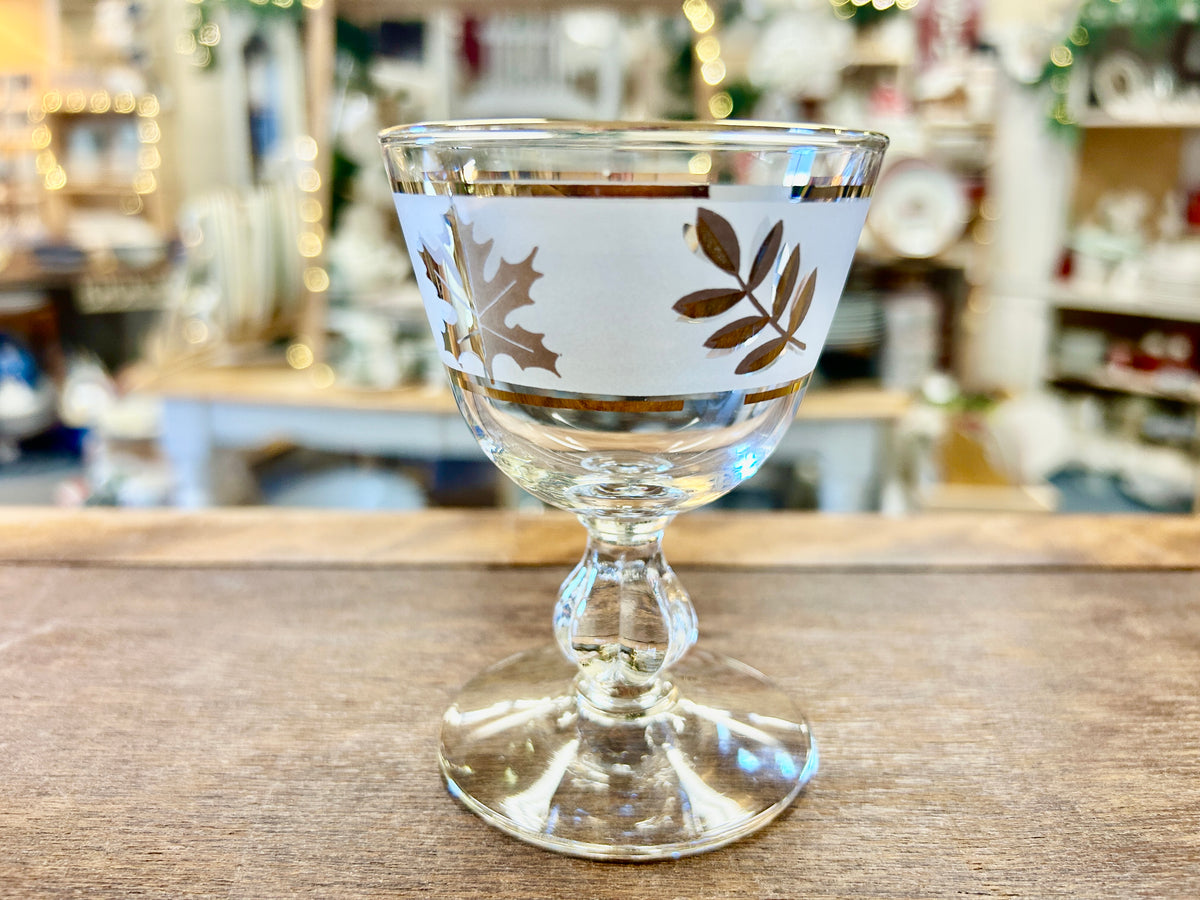 Gold Libbey Golden Foliage Glass, 4"