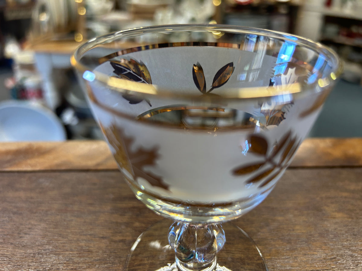 Gold Libbey Golden Foliage Glass, 4"
