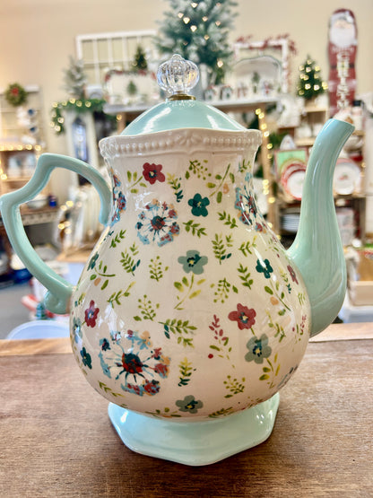 Multicolor Pioneer Woman Kari Flower Coffee Tea Pot, 10 1/2"
