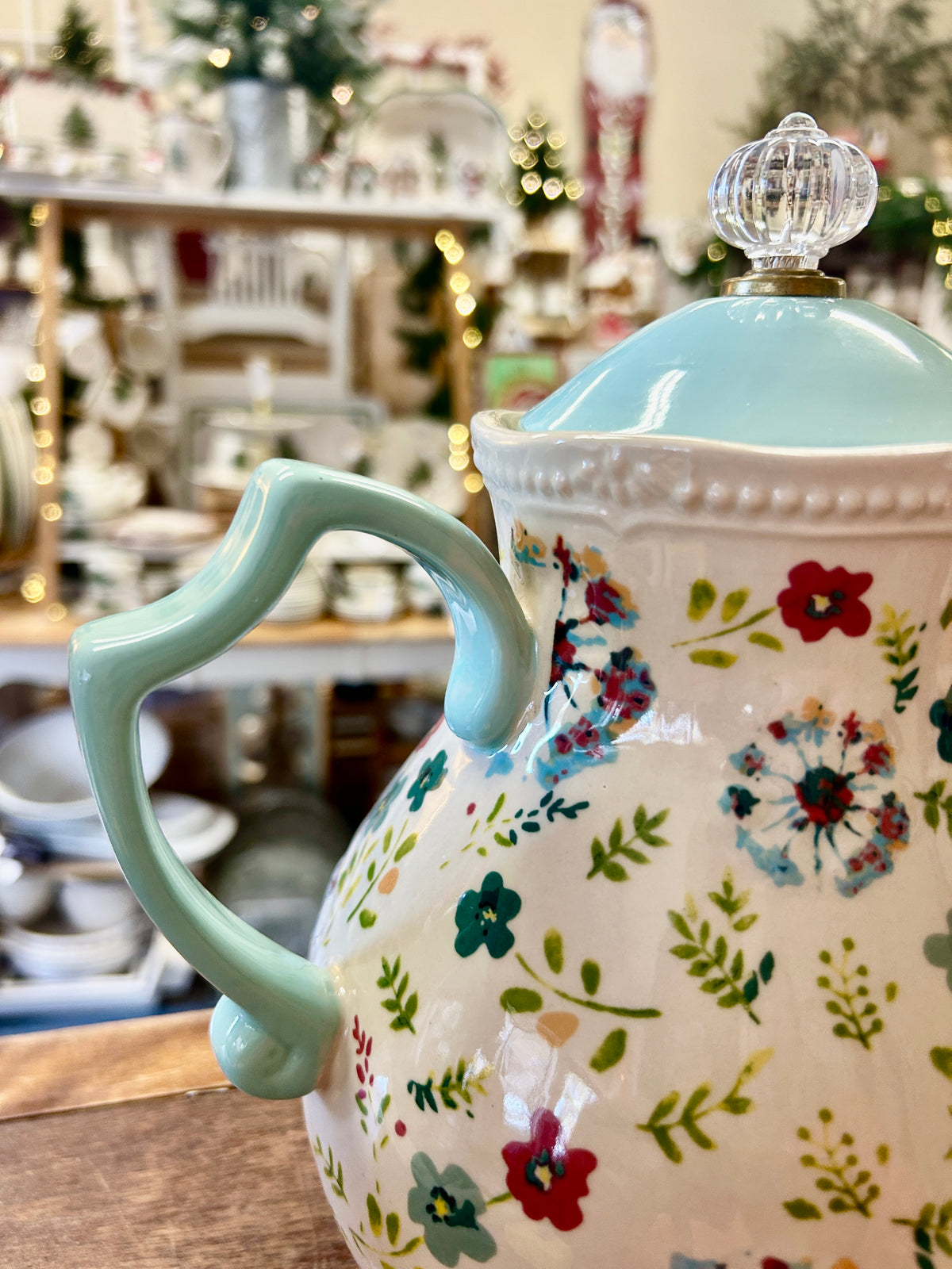 Multicolor Pioneer Woman Kari Flower Coffee Tea Pot, 10 1/2"