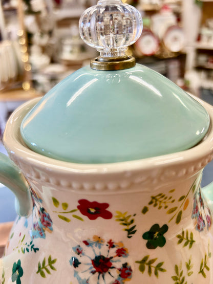 Multicolor Pioneer Woman Kari Flower Coffee Tea Pot, 10 1/2"