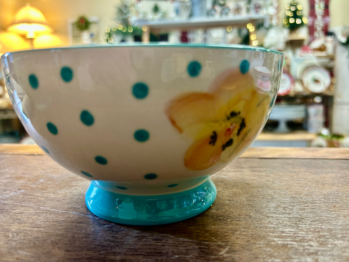 Multicolor Pioneer Woman Flower Footed Bowl, 6"