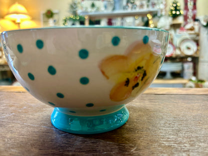 Multicolor Pioneer Woman Flower Footed Bowl, 6"