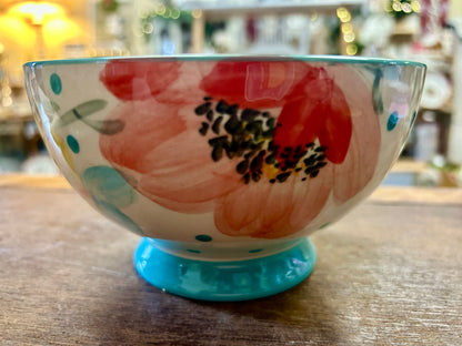 Multicolor Pioneer Woman Flower Footed Bowl, 6"