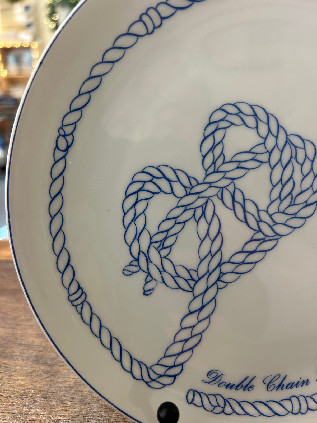 Blue & White Schmid Double Chain Picot Sailor Plate, 8"