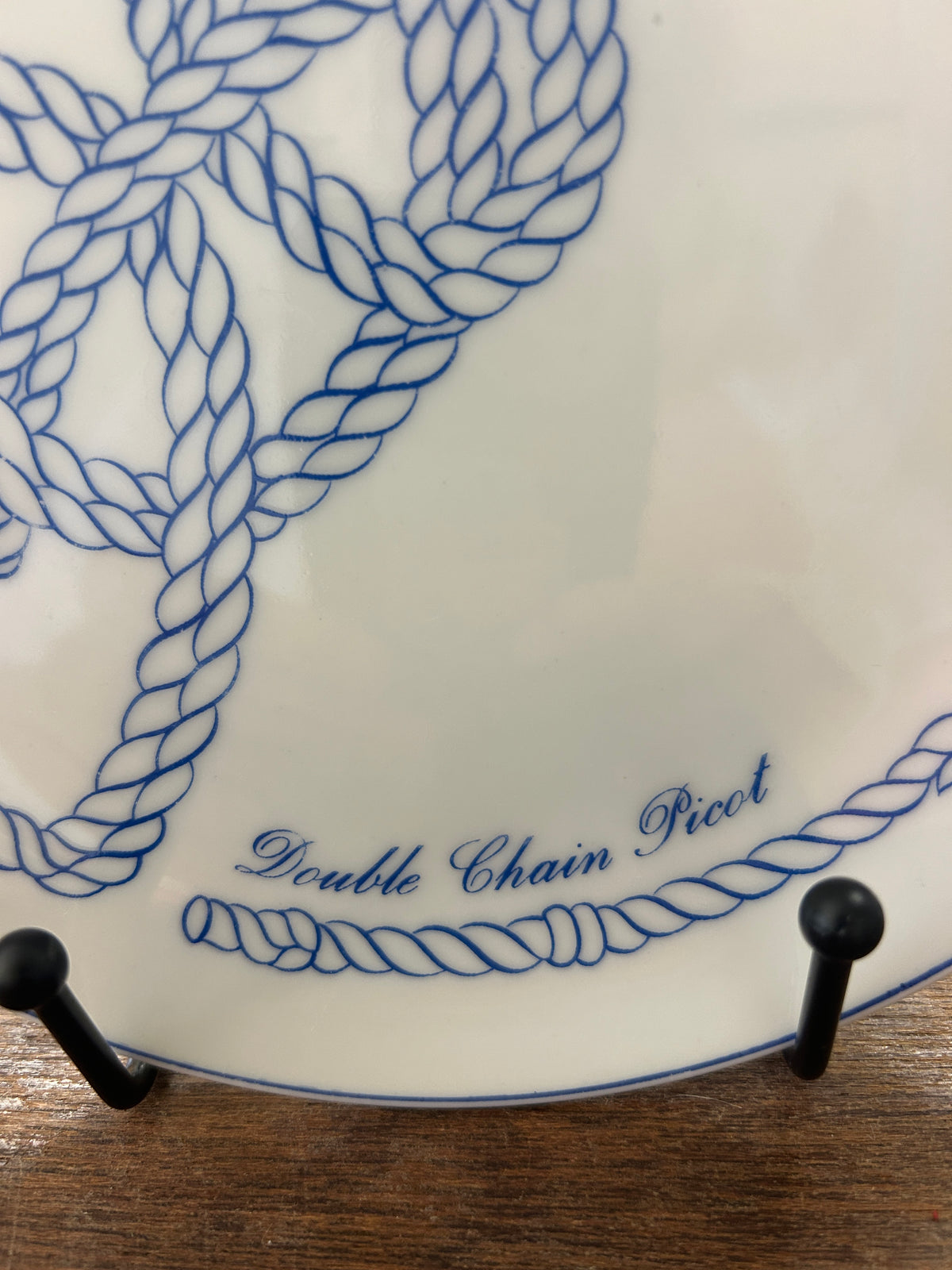 Blue & White Schmid Double Chain Picot Sailor Plate, 8"