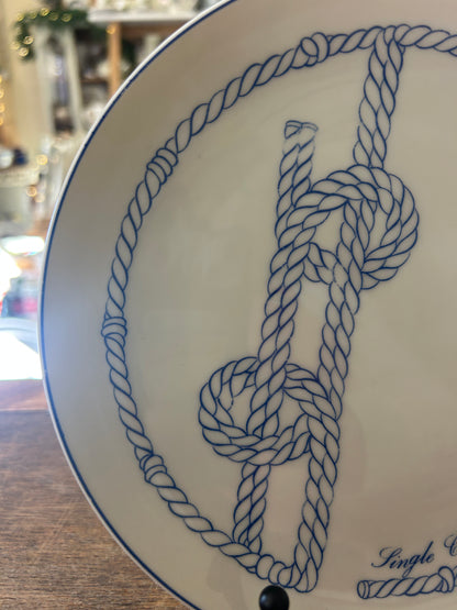 Blue & White Schmid Single Clove Hitch Plate, 8"