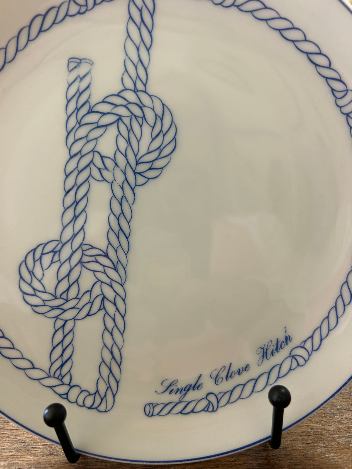 Blue & White Schmid Single Clove Hitch Plate, 8"
