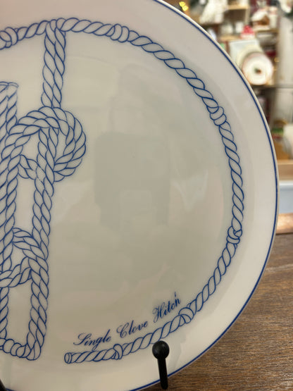 Blue & White Schmid Single Clove Hitch Plate, 8"