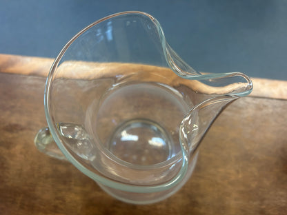 Clear Princess House Heritage Etched Pitcher, 10"