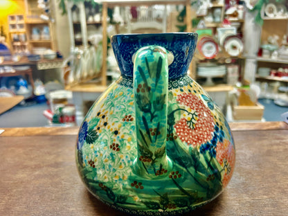 Multicolor UNIKAT Polish Pottery Garden Delight Pitcher, 7"