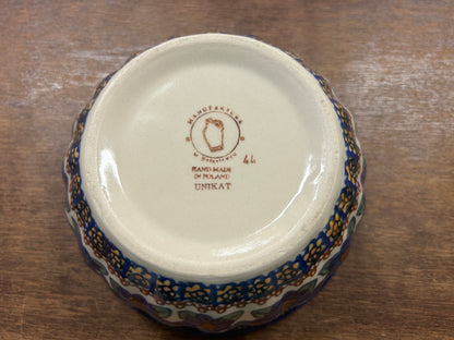 Blue & Green UNIKAT Polish Pottery Bowl, 6 3/4"