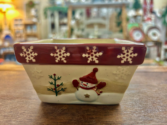 Cranberry St Nicholas Square Winter Wishes Square Bowl, 4"