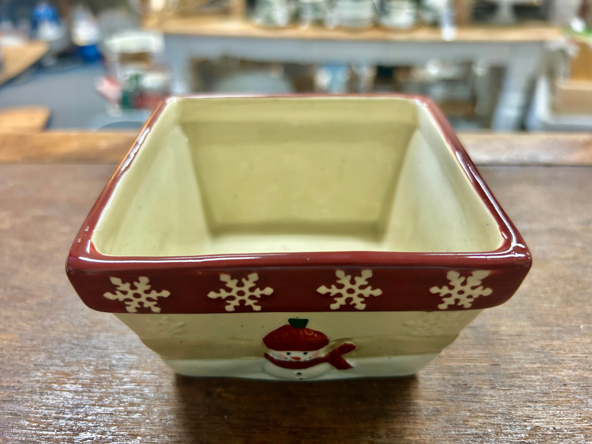 Cranberry St Nicholas Square Winter Wishes Square Bowl, 4"