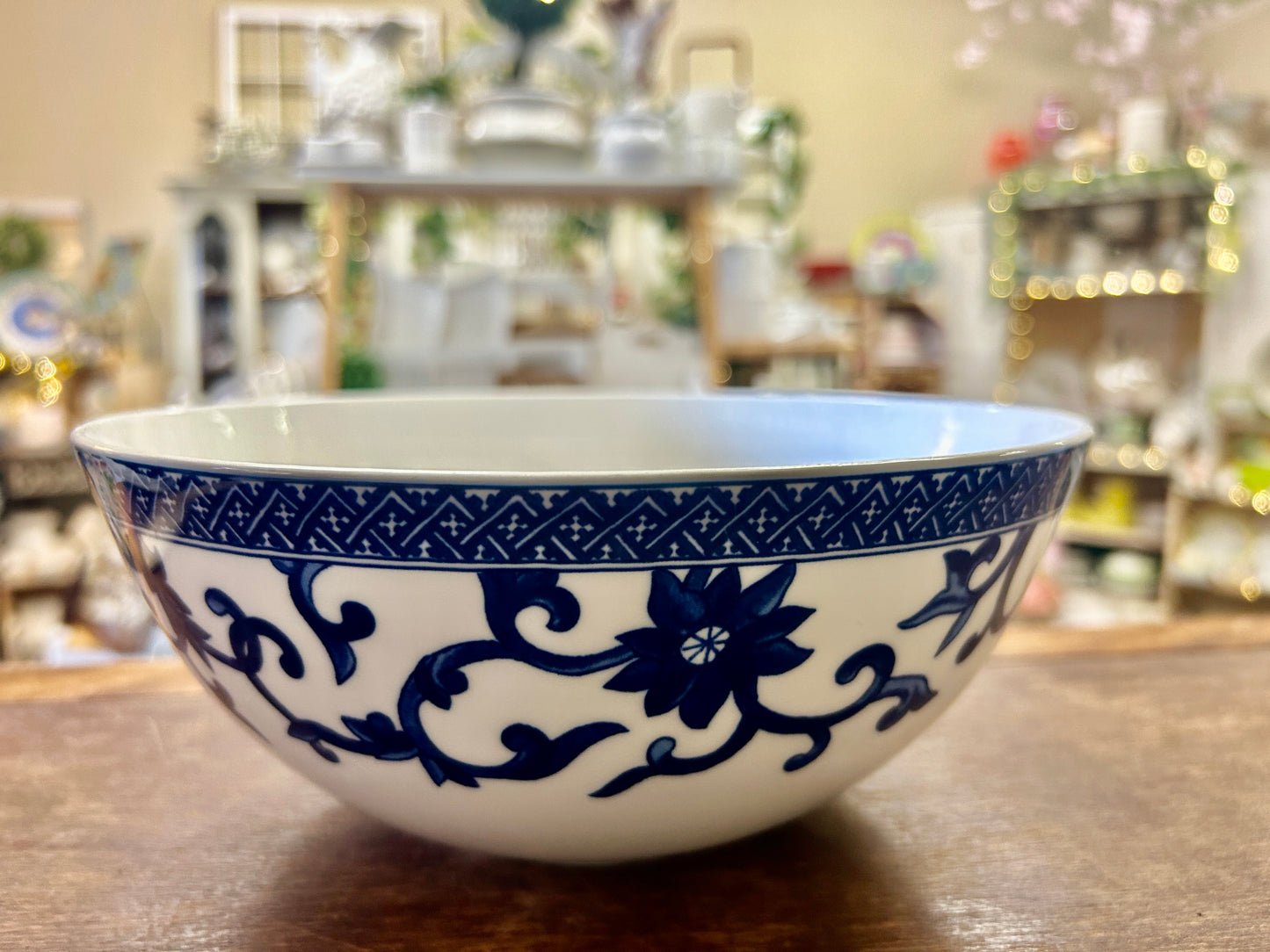 Blue & White Ralph Lauren Mandarin Blue Serving Bowl, 8 3/4"