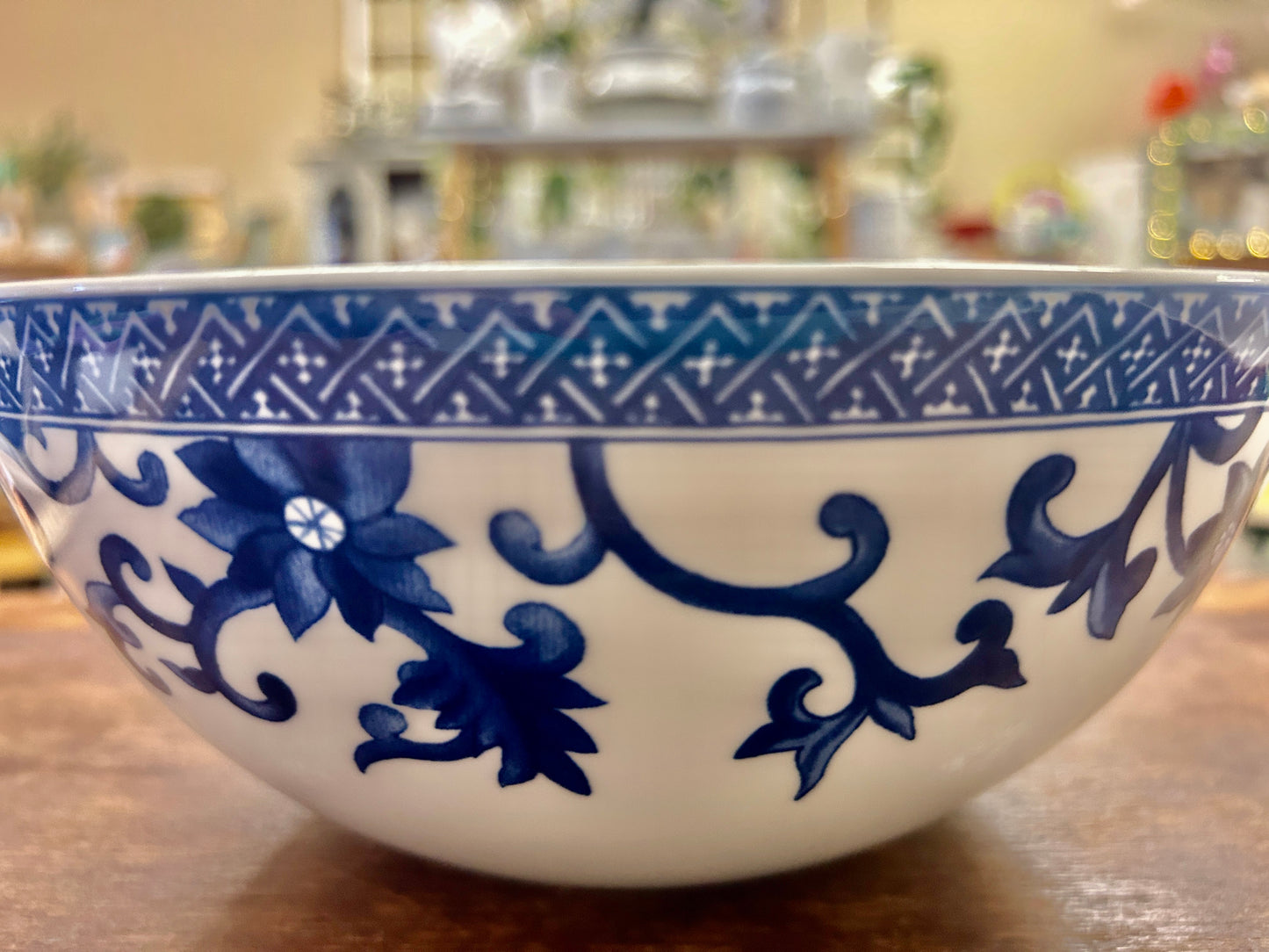 Blue & White Ralph Lauren Mandarin Blue Serving Bowl, 8 3/4"