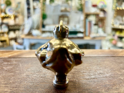 Brass Staub RARE Brass Chicken Knob