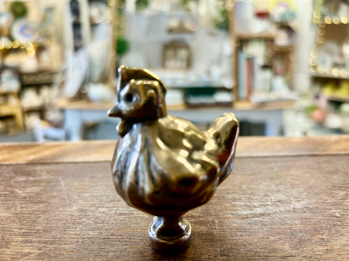 Brass Staub RARE Brass Chicken Knob