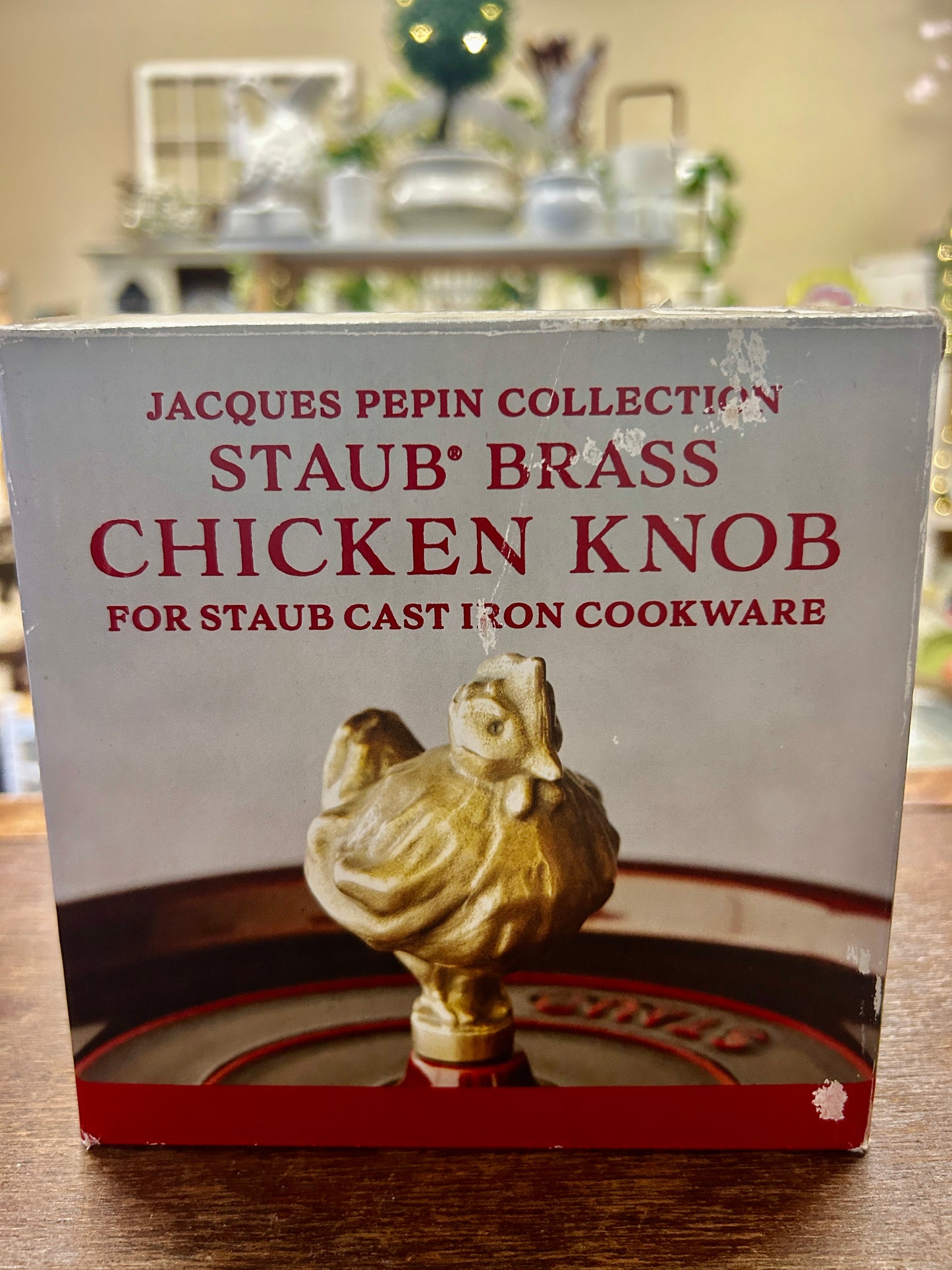 Brass Staub RARE Brass Chicken Knob