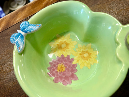 Green Lenox RARE Butterfly Meadow 2 Section, 12"