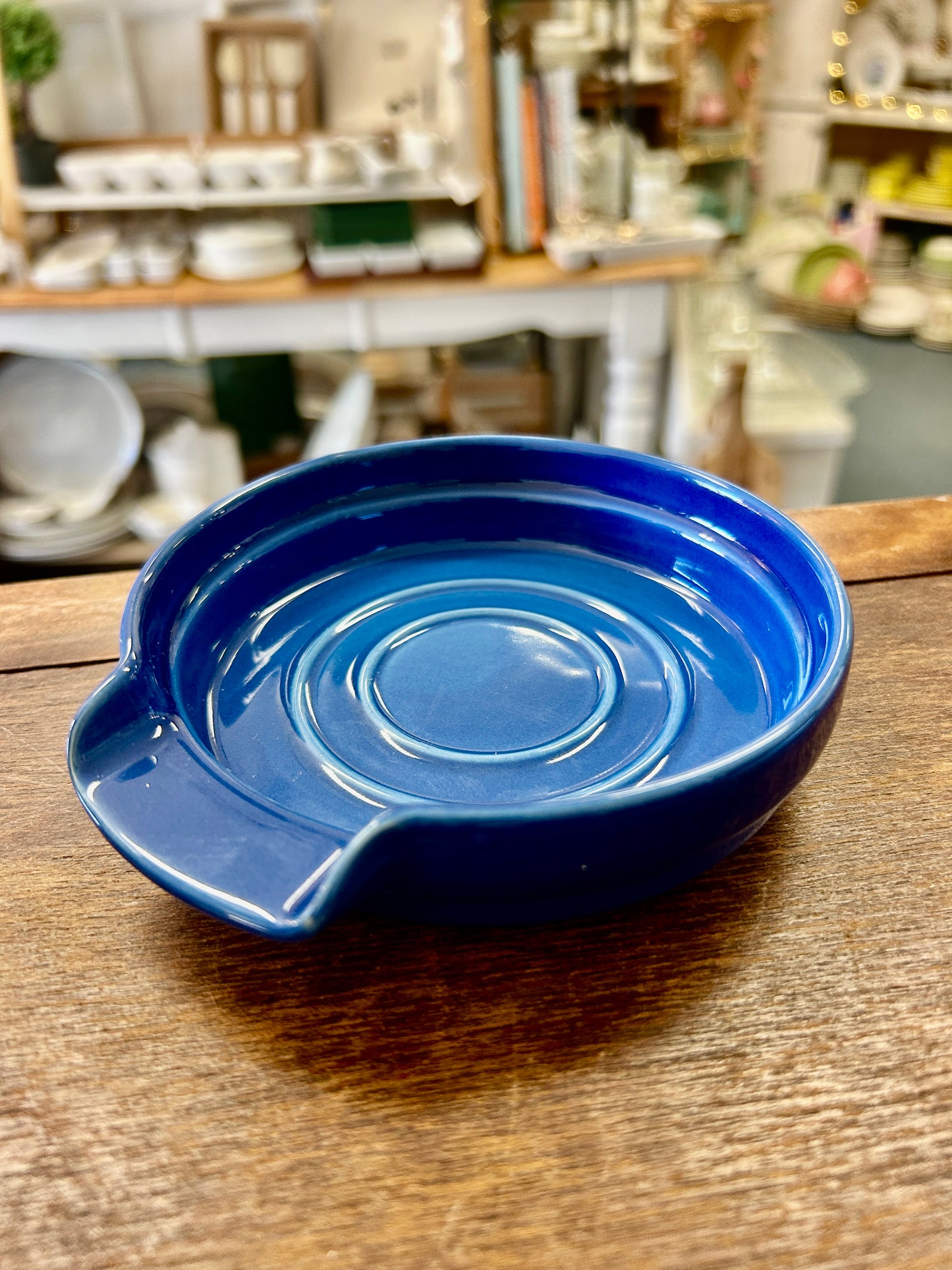 Martha Stewart Blue Spoon Rest, 5 1/2"