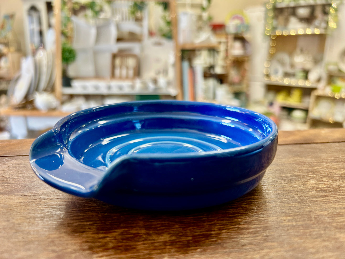 Martha Stewart Blue Spoon Rest, 5 1/2"