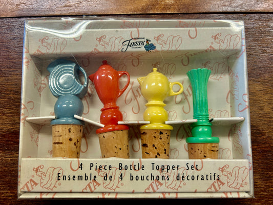 Multicolor Fiesta Vintage Bottle Topper Set 4, 3"
