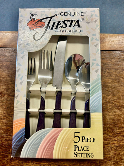 Purple Fiesta Vintage 5 Piece Place Setting