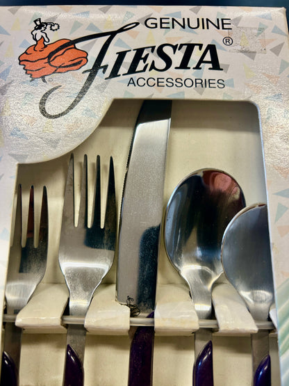 Purple Fiesta Vintage 5 Piece Place Setting