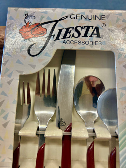 Cranberry Fiesta Vintage 5 Piece Place Setting