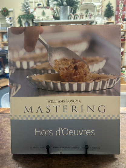 Williams-Sonoma Mastering Hors d'Oeuvres cookbook, front cover with plated dish photo