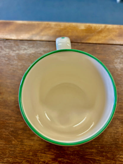 Red Green White Spode RARE Asia Minor Santa Around the World Mug, 3 1/4"