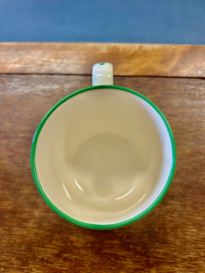 Red Green White Spode American Santa Around the World Mug, 3 1/4"