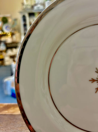 Silver & White Home First Frost Plate, 8 3/4"
