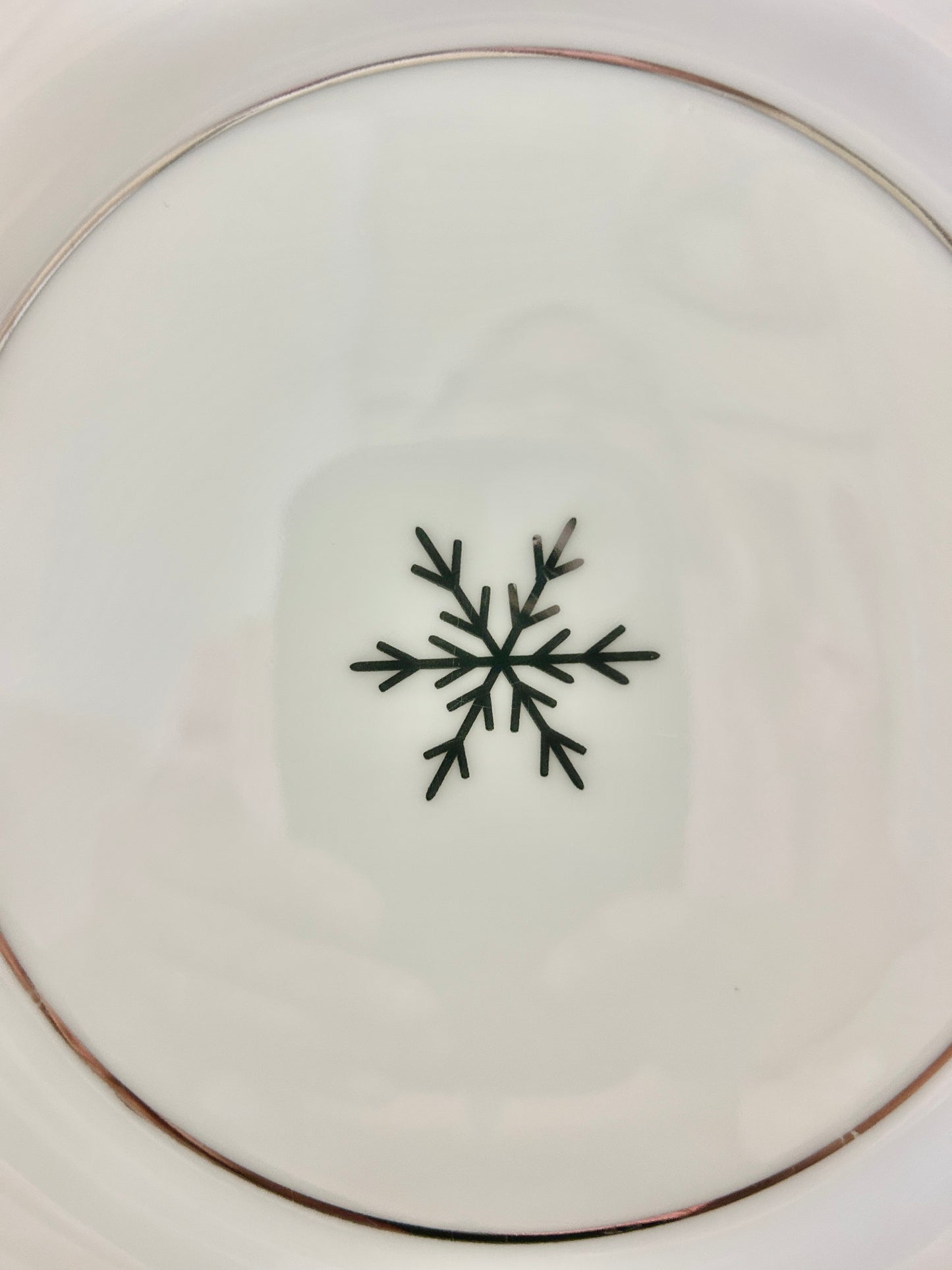 Silver & White Home First Frost Plate, 8 3/4"