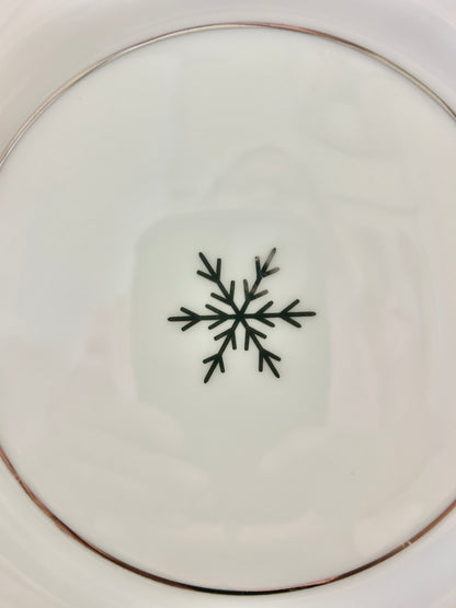 Silver & White Home First Frost Plate, 8 3/4"