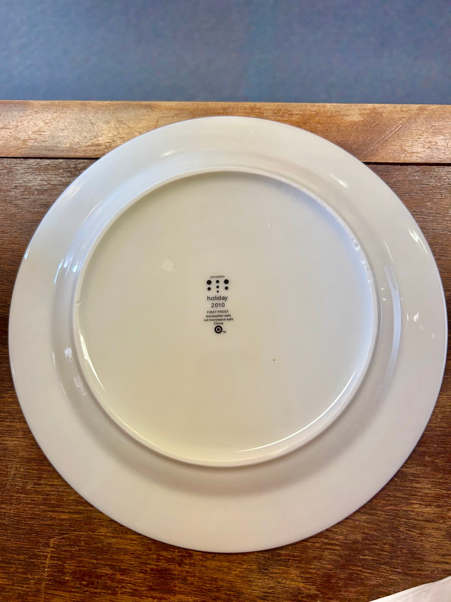 Silver & White Home First Frost Plate, 8 3/4"