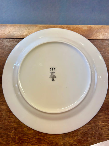 Silver & White Home First Frost Plate, 8 3/4"