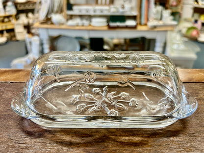 Clear Anchor Hocking Savannah Butter Dish, 7"